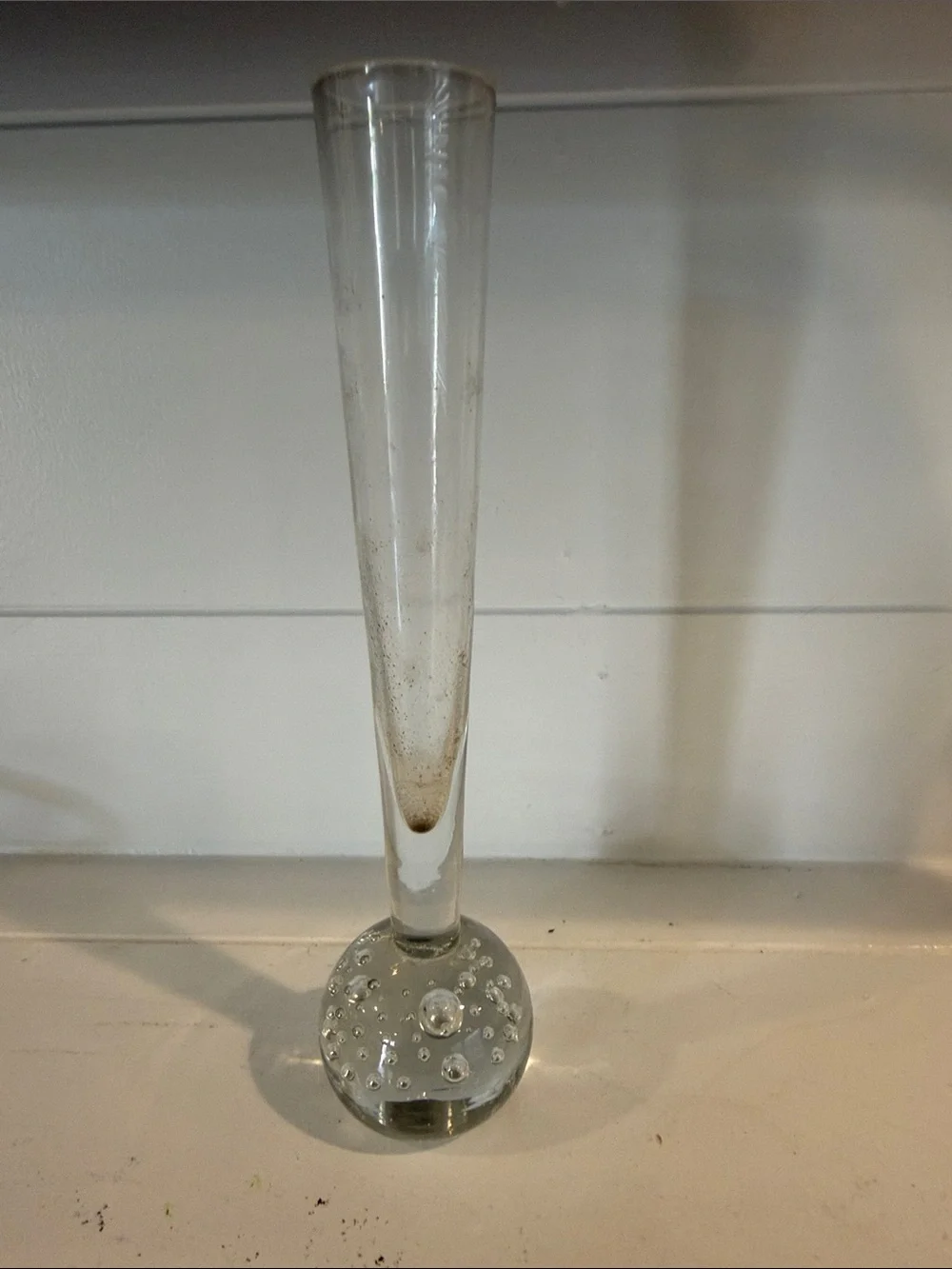 Clear Glass Bubble Stem Bud Vase - Home Accents
